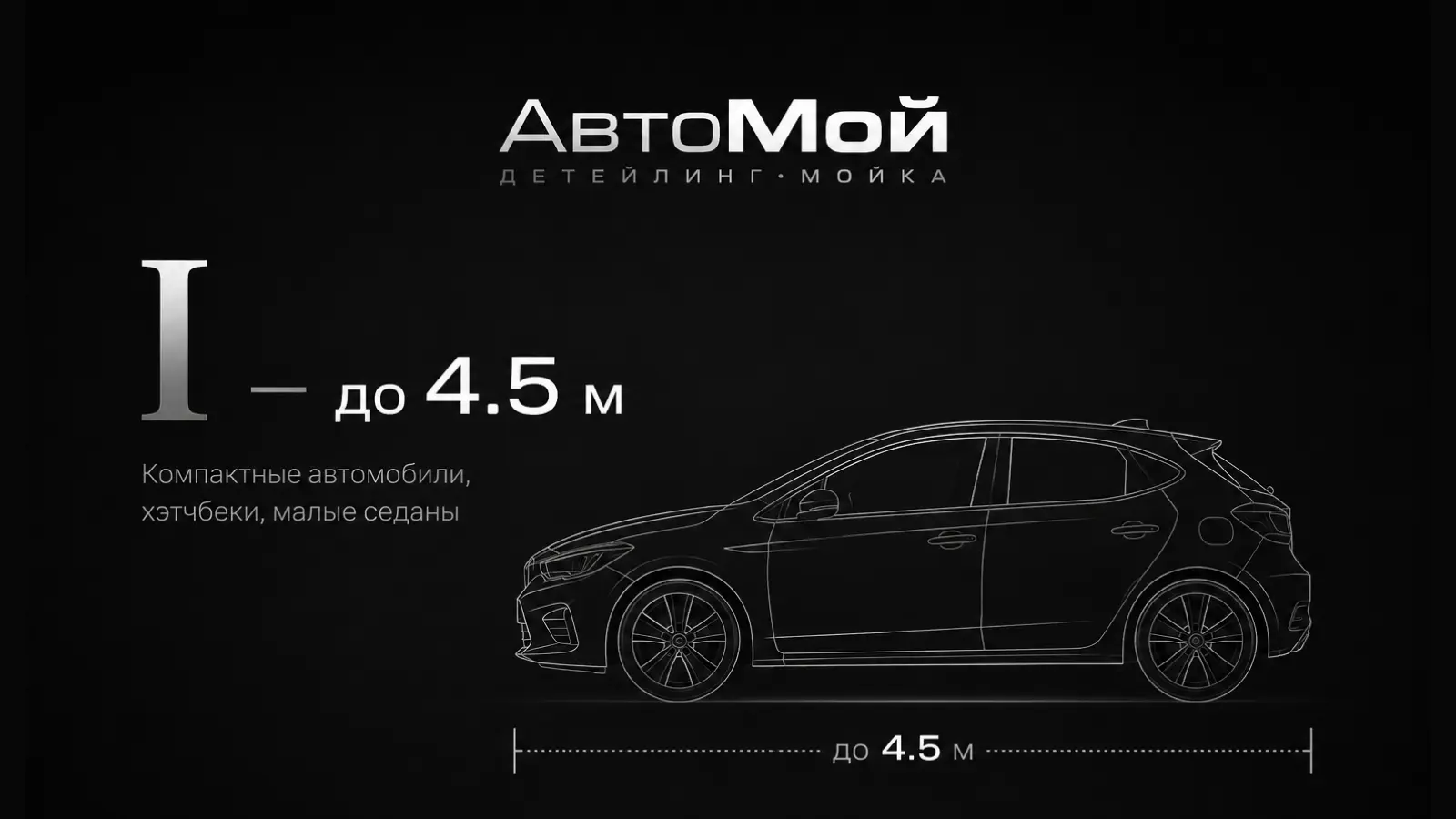 Класс I — компактные авто до 4.5 м